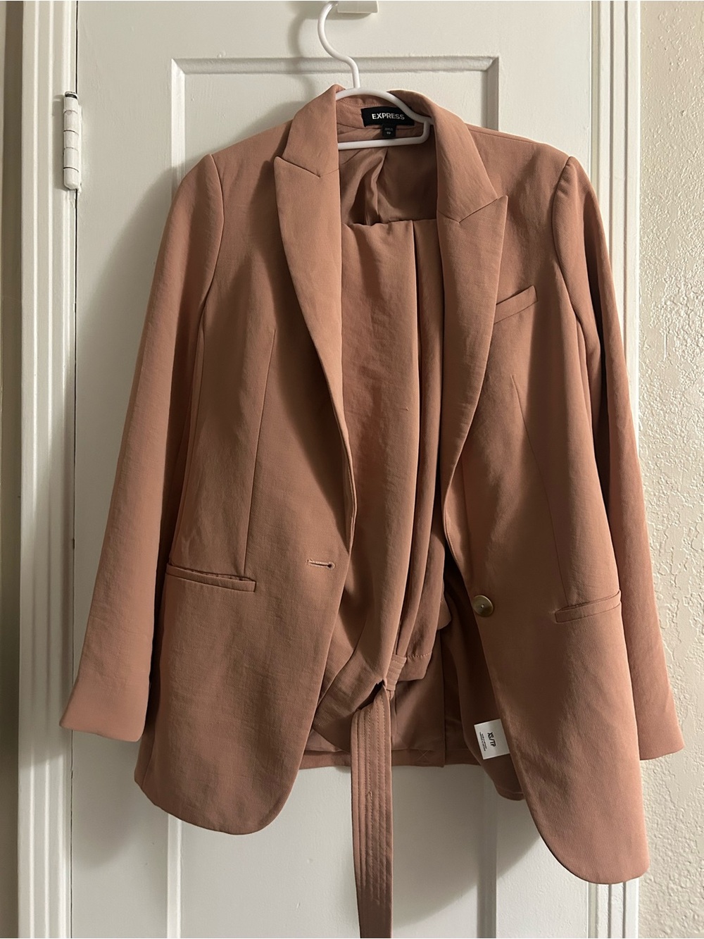 Express Mauve Dusty Rose 2-Piece Blazer & Pants Suit Set -Size XS